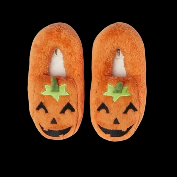 New DearfoamJack O Lantern  Face Plush Slippers Unisex W11-12 M9-10 Oran… - Picture 1 of 16